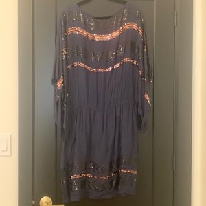 Navy sequins dress